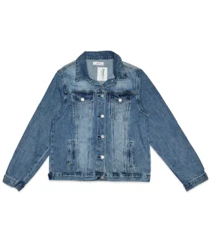 8apart Women Carter Relaxed Fit Vintage Jean Jacket