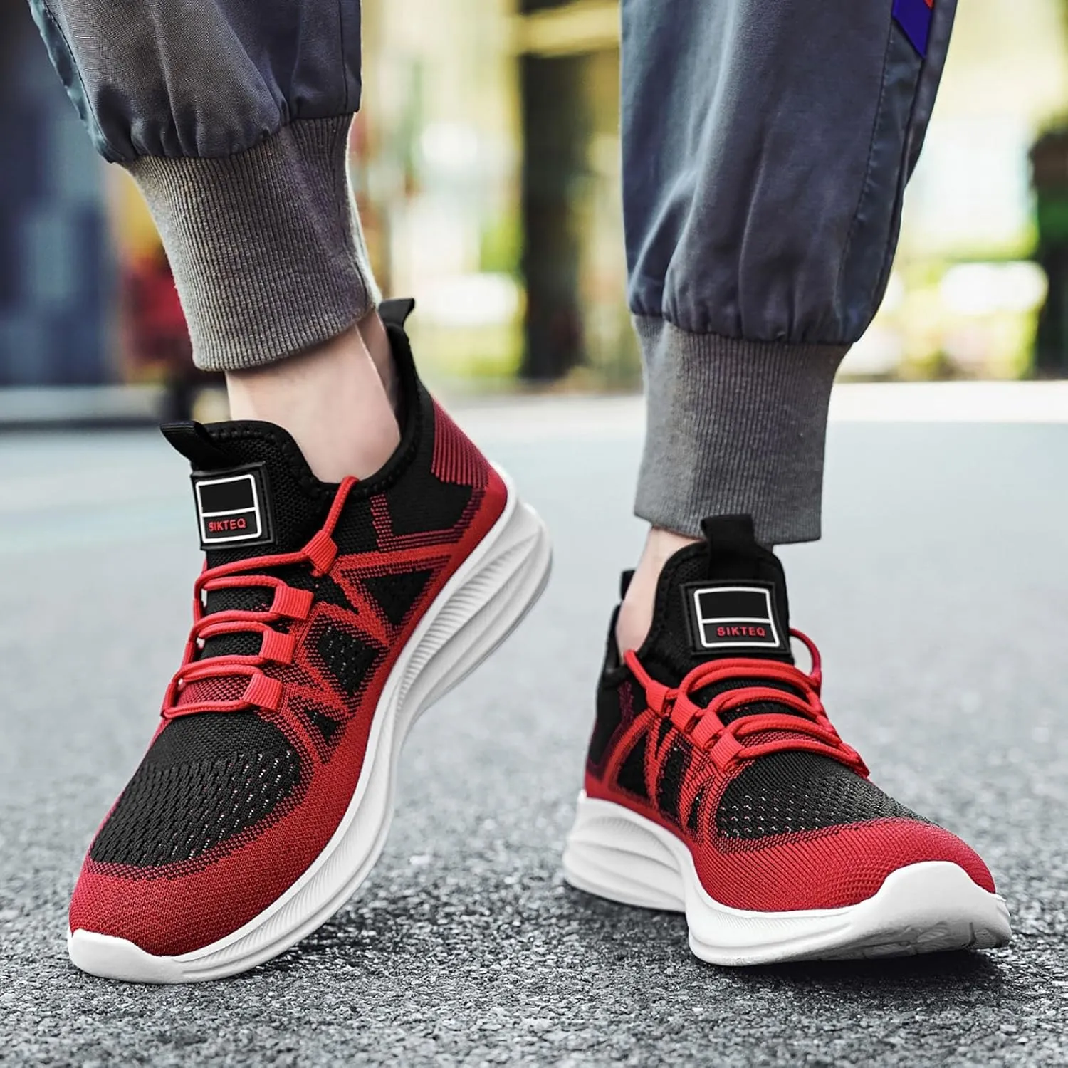 Arch Support Non Slip Minimalist Shoes for Men Comfortable Breathable Slip On Sneaker Comfortable Stretch Shoes
