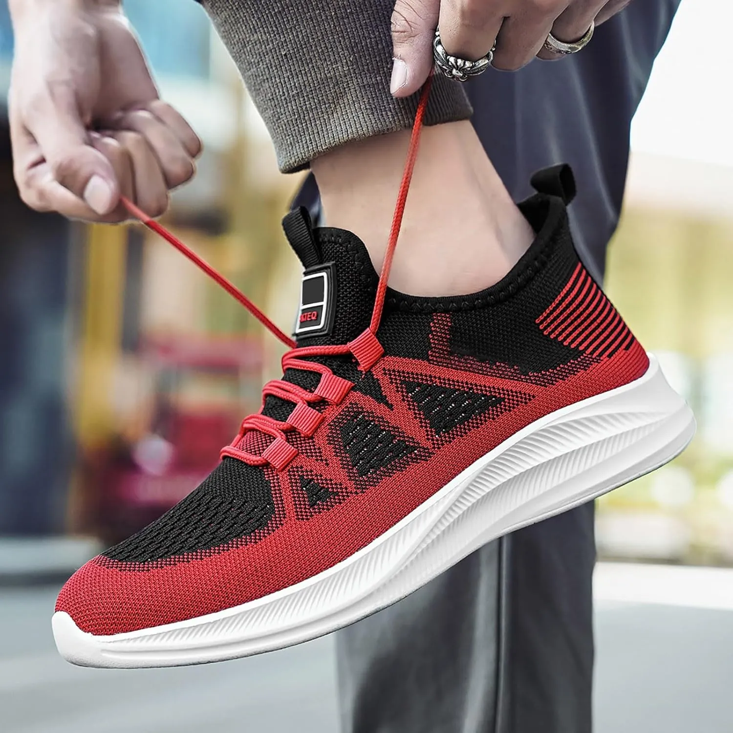 Arch Support Non Slip Minimalist Shoes for Men Comfortable Breathable Slip On Sneaker Comfortable Stretch Shoes