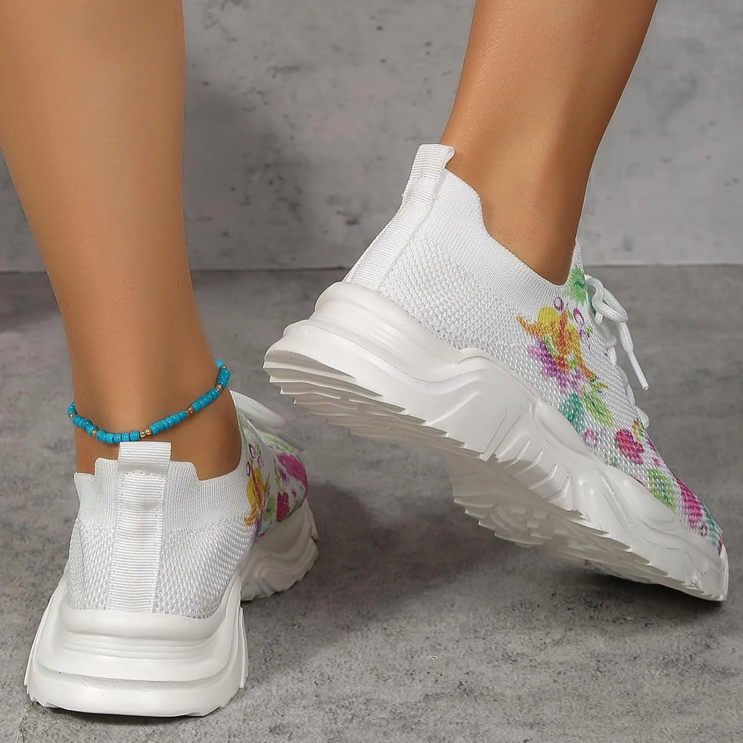 Arch Support Orthopedic Sneakers for Women Non Slip Comfortable Fashion Tennis Shoes Lightweight Workout Shoe