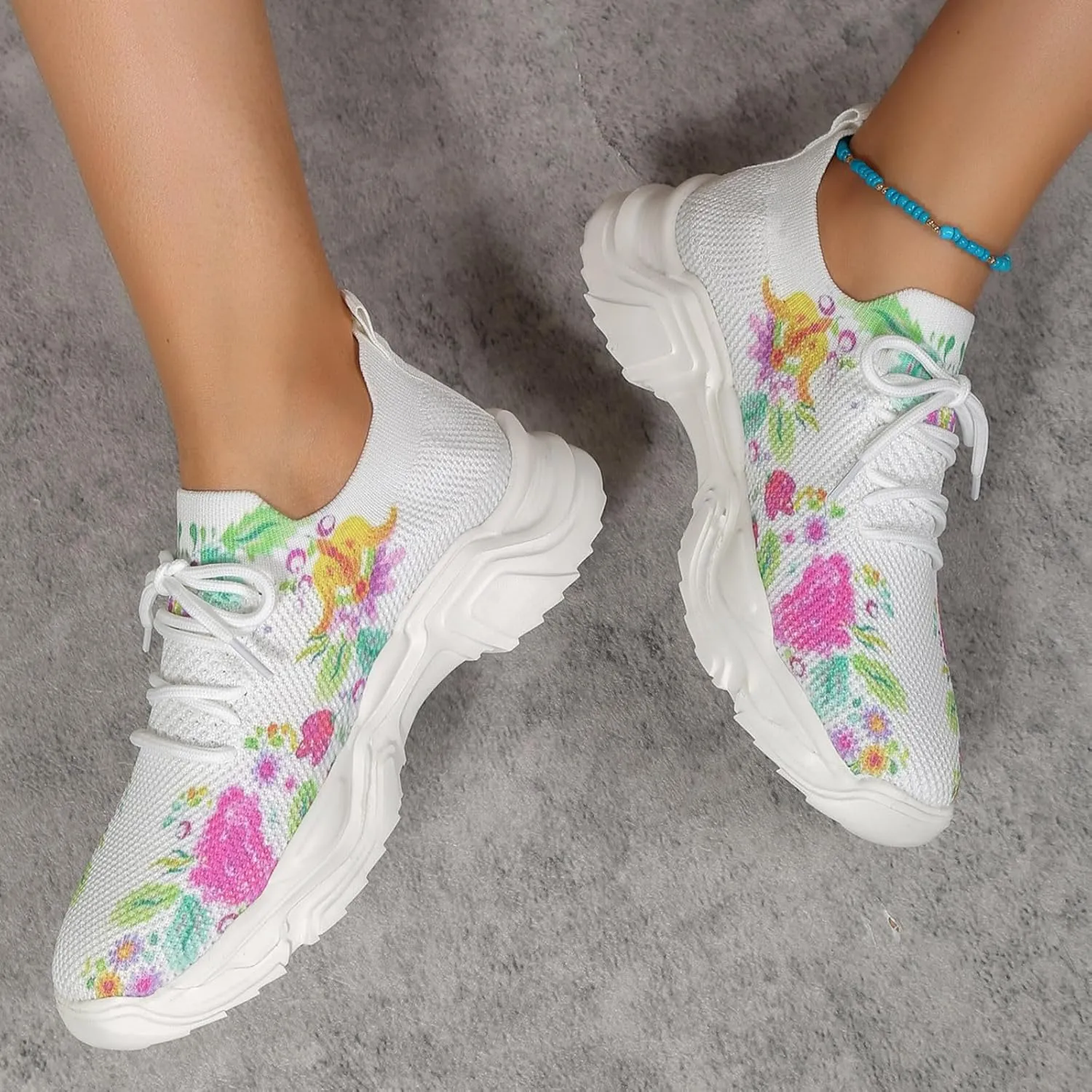 Arch Support Orthopedic Sneakers for Women Non Slip Comfortable Fashion Tennis Shoes Lightweight Workout Shoe
