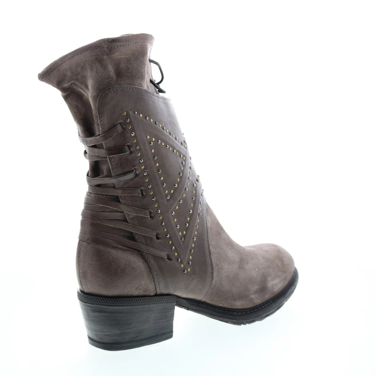 A.S. 98 Callhoun A22208-101 Womens Gray Leather Zipper Casual Dress Boots