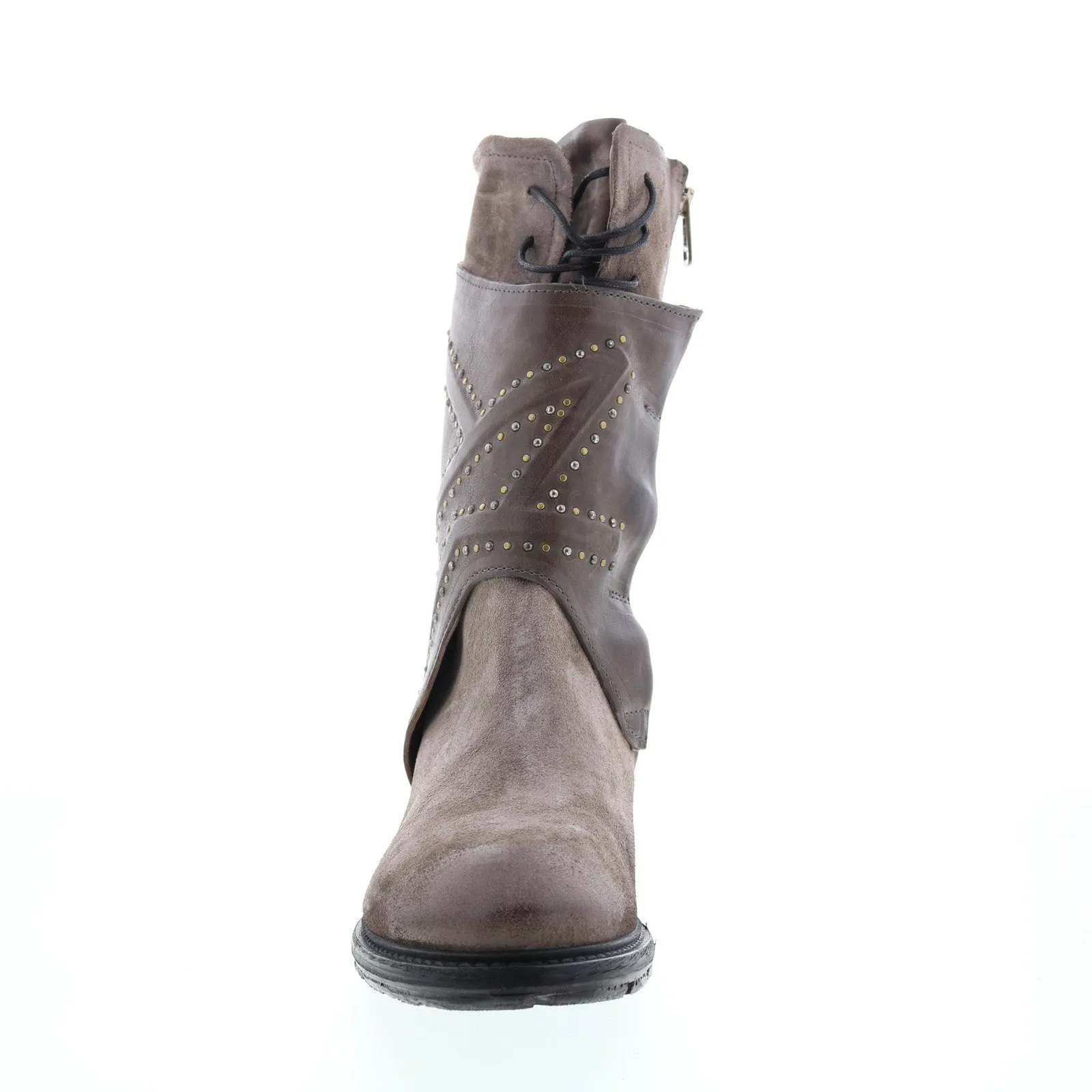 A.S. 98 Callhoun A22208-101 Womens Gray Leather Zipper Casual Dress Boots