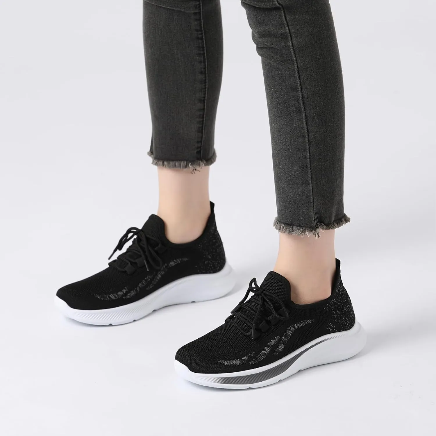 Bernal Walking Running Shoes for Women Mesh Upper Lightweight Casual Comfortable Shoes for Gym Travel Running Work