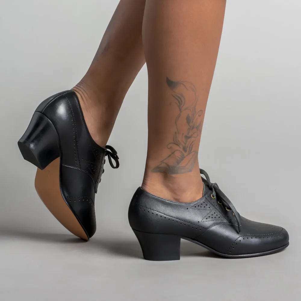 Claire Women's 1940s Oxfords (Black)