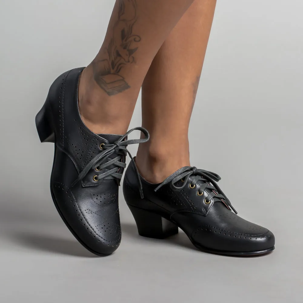 Claire Women's 1940s Oxfords (Black)