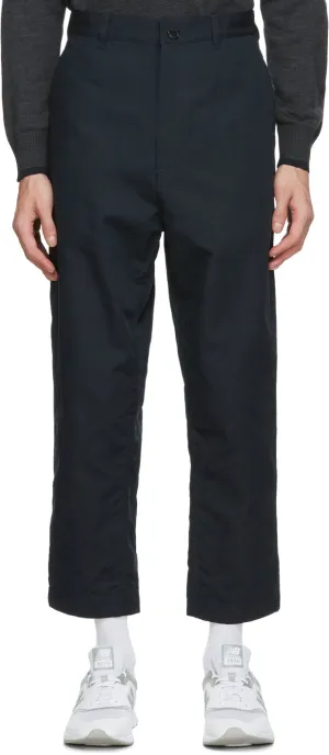 Comme des GarÃ§ons Homme Navy Canvas Oxford Trousers