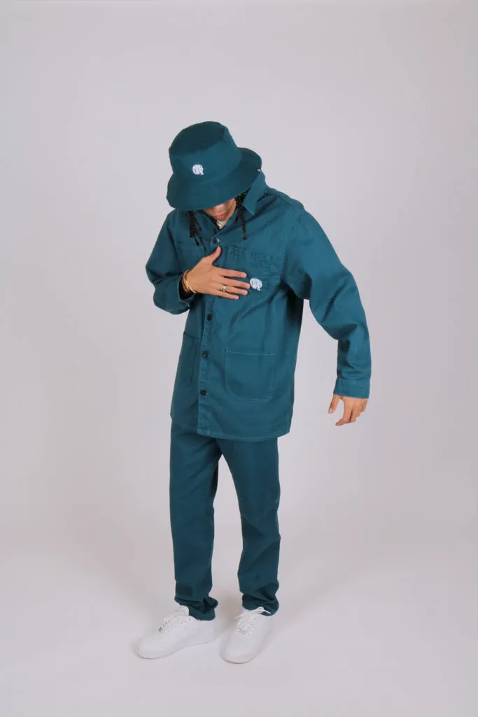 Essential straight leg chino skate pants in bottle green