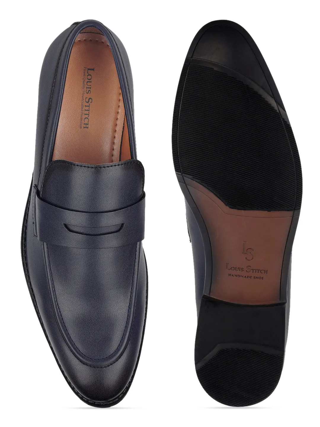 Federal Blue Slipon Style Comfortable Moccasins