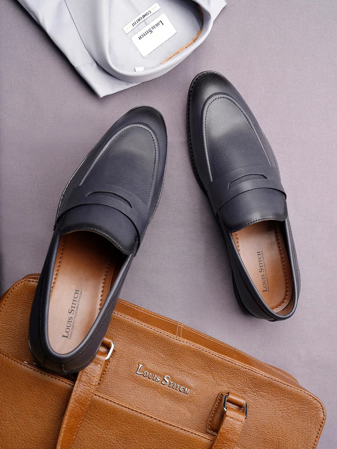 Federal Blue Slipon Style Comfortable Moccasins