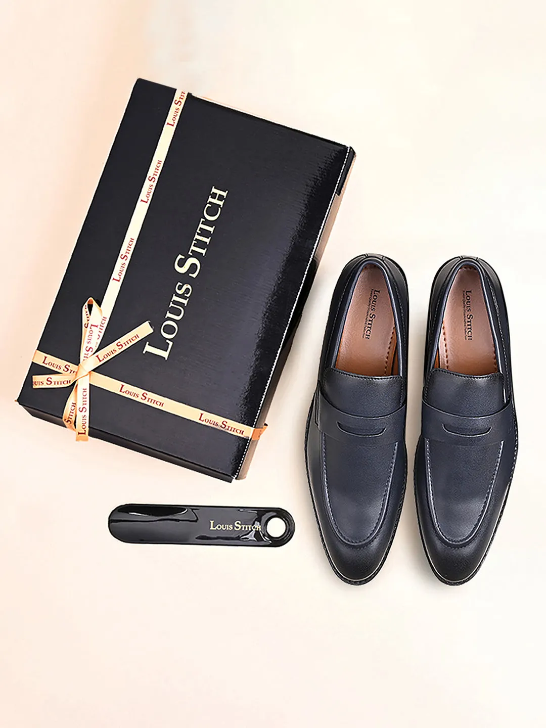 Federal Blue Slipon Style Comfortable Moccasins