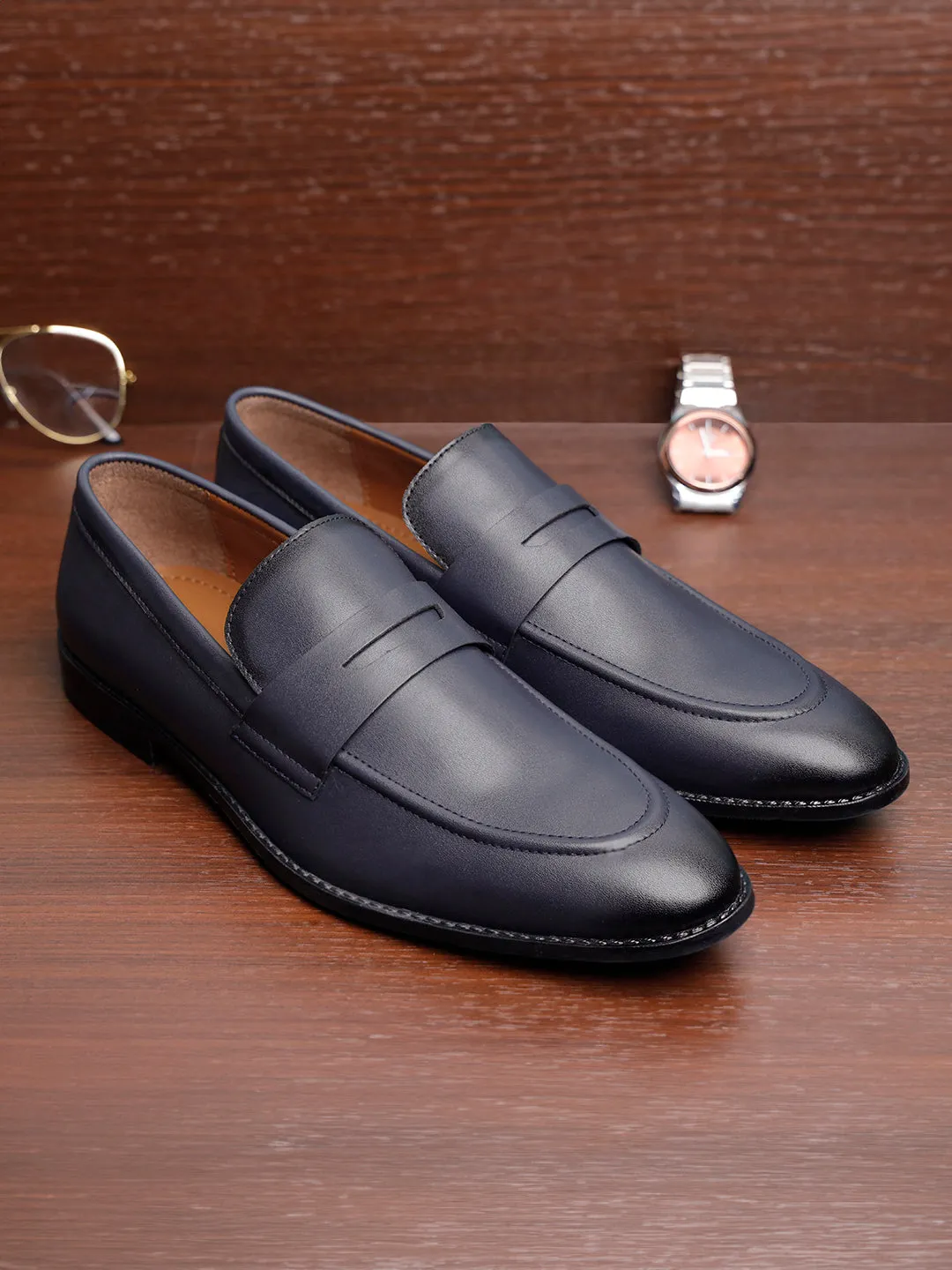 Federal Blue Slipon Style Comfortable Moccasins