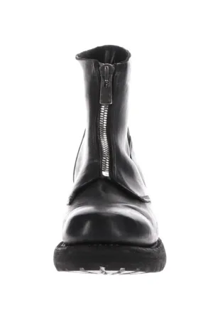 Front Zip Boots Vibram Sole Horse Culatta Full Grain Leather