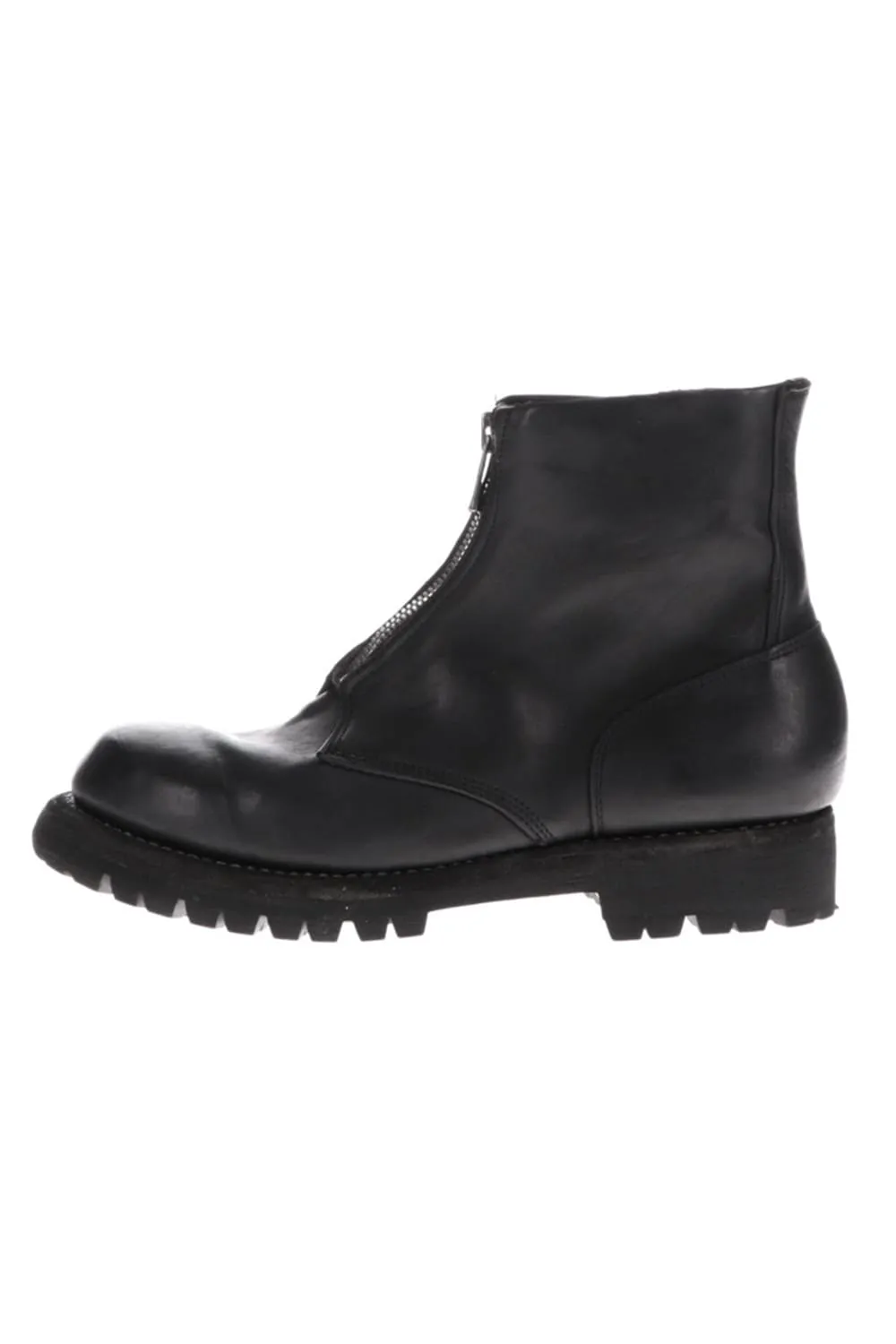 Front Zip Boots Vibram Sole Horse Culatta Full Grain Leather