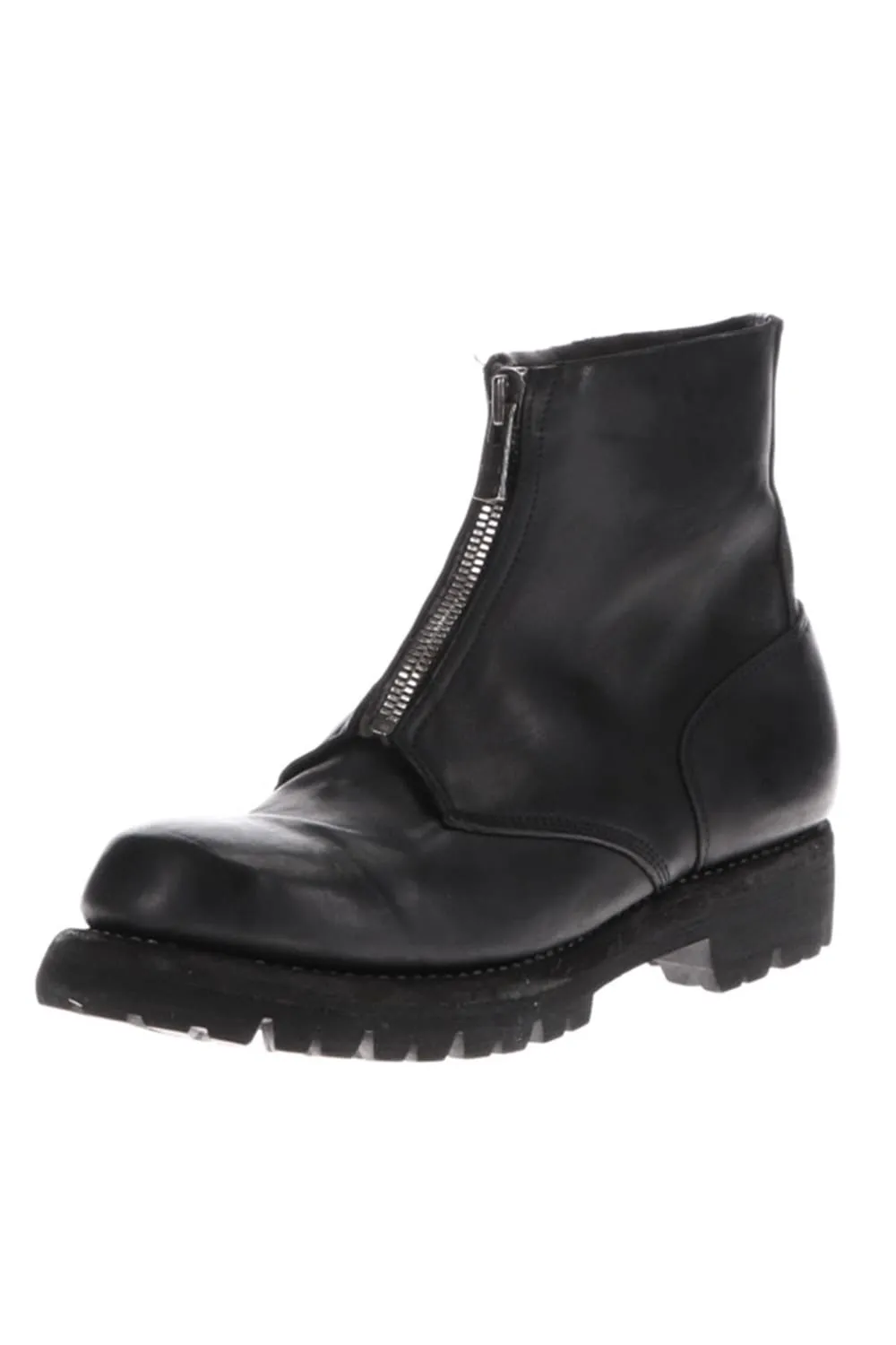 Front Zip Boots Vibram Sole Horse Culatta Full Grain Leather