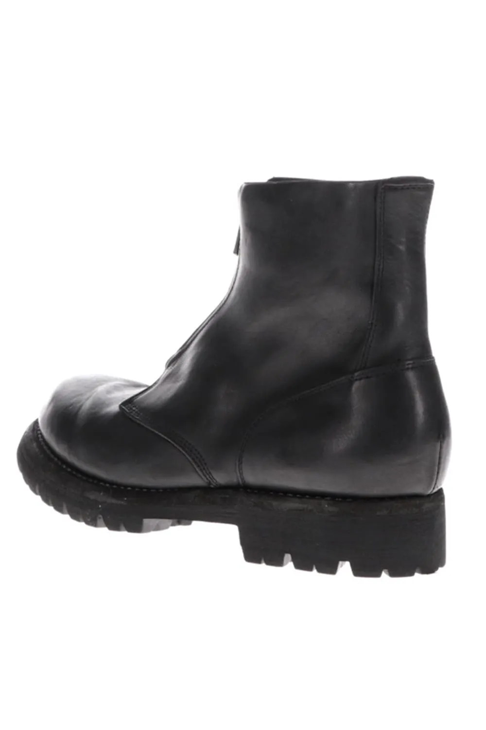 Front Zip Boots Vibram Sole Horse Culatta Full Grain Leather