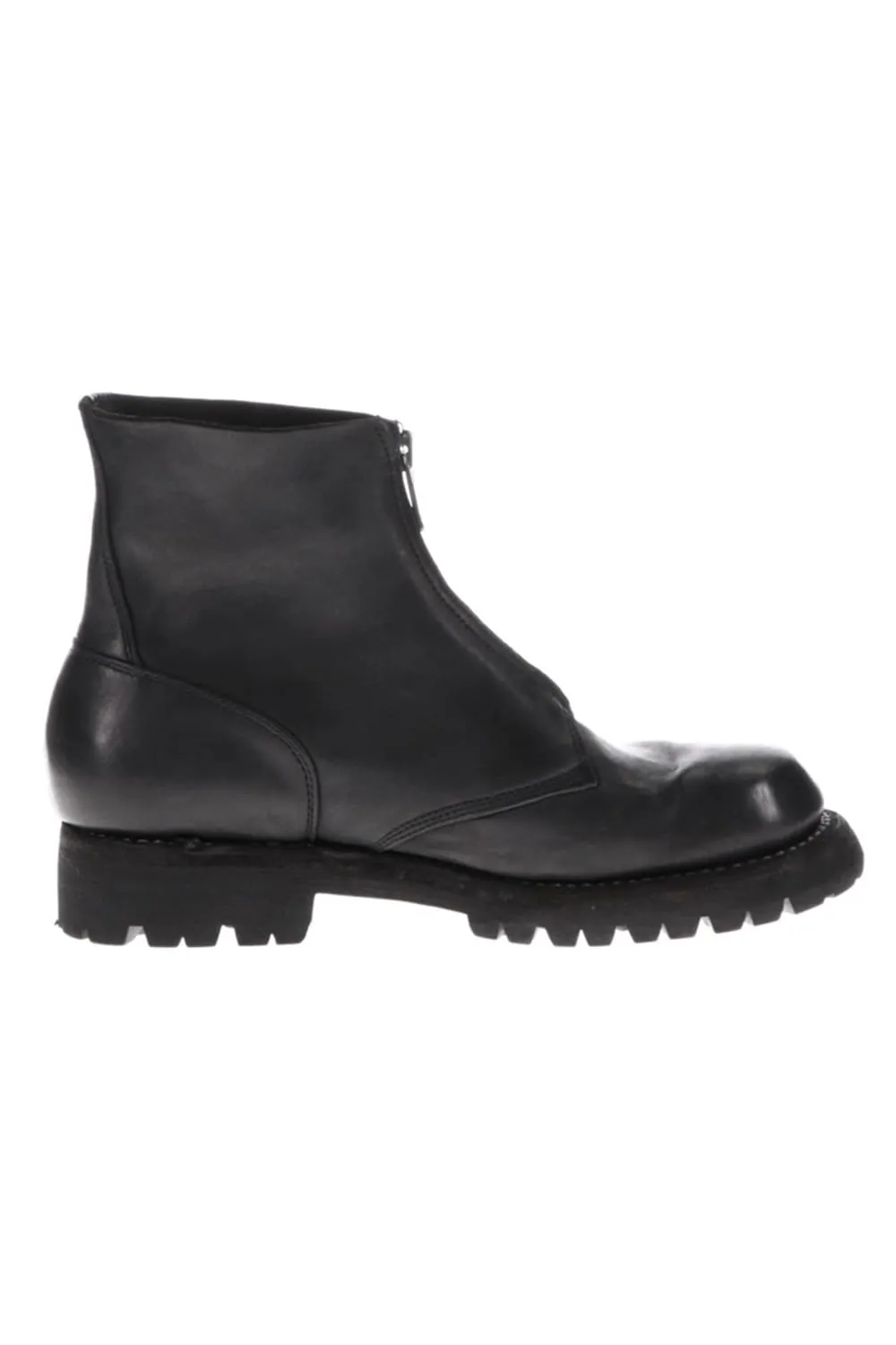 Front Zip Boots Vibram Sole Horse Culatta Full Grain Leather