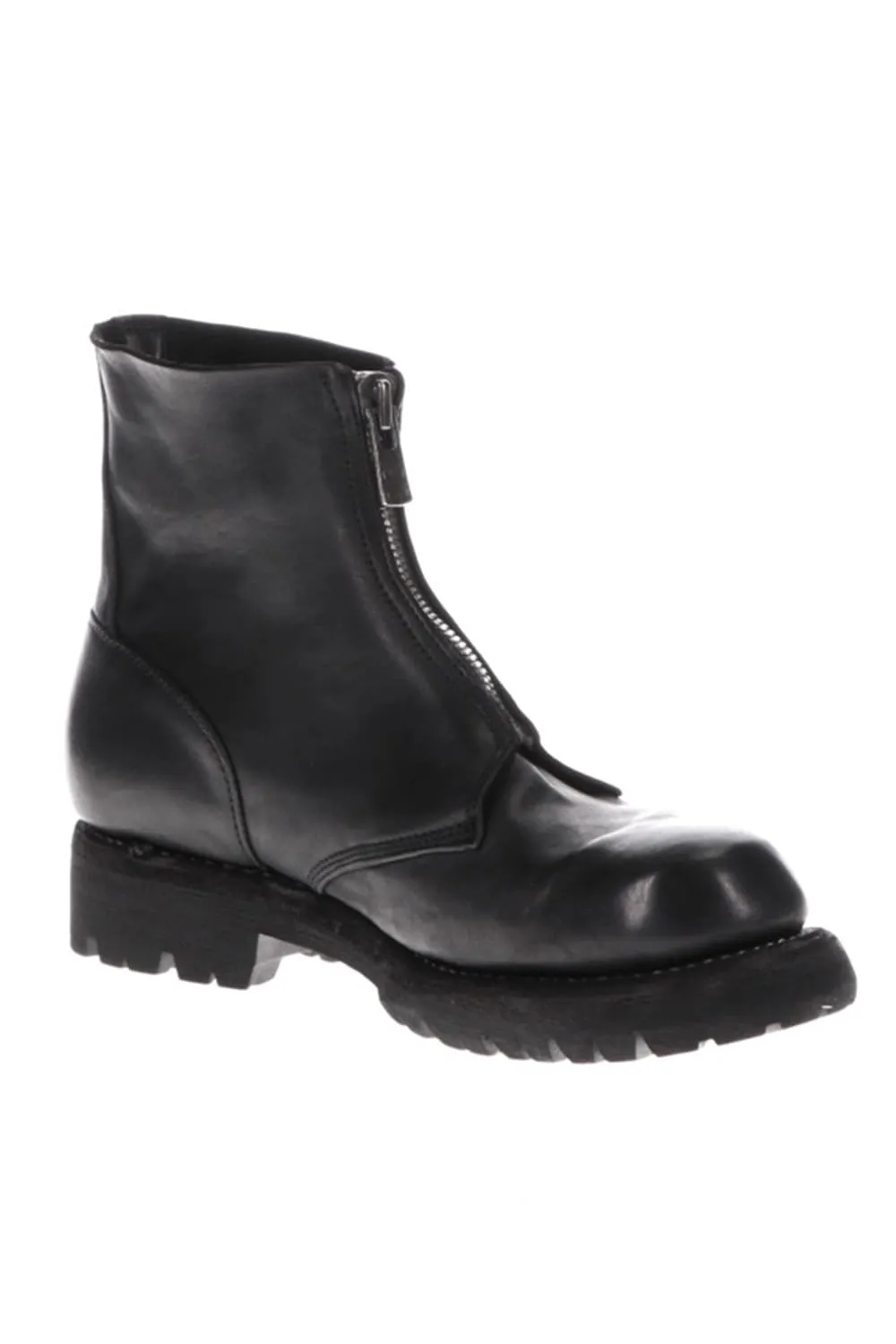 Front Zip Boots Vibram Sole Horse Culatta Full Grain Leather