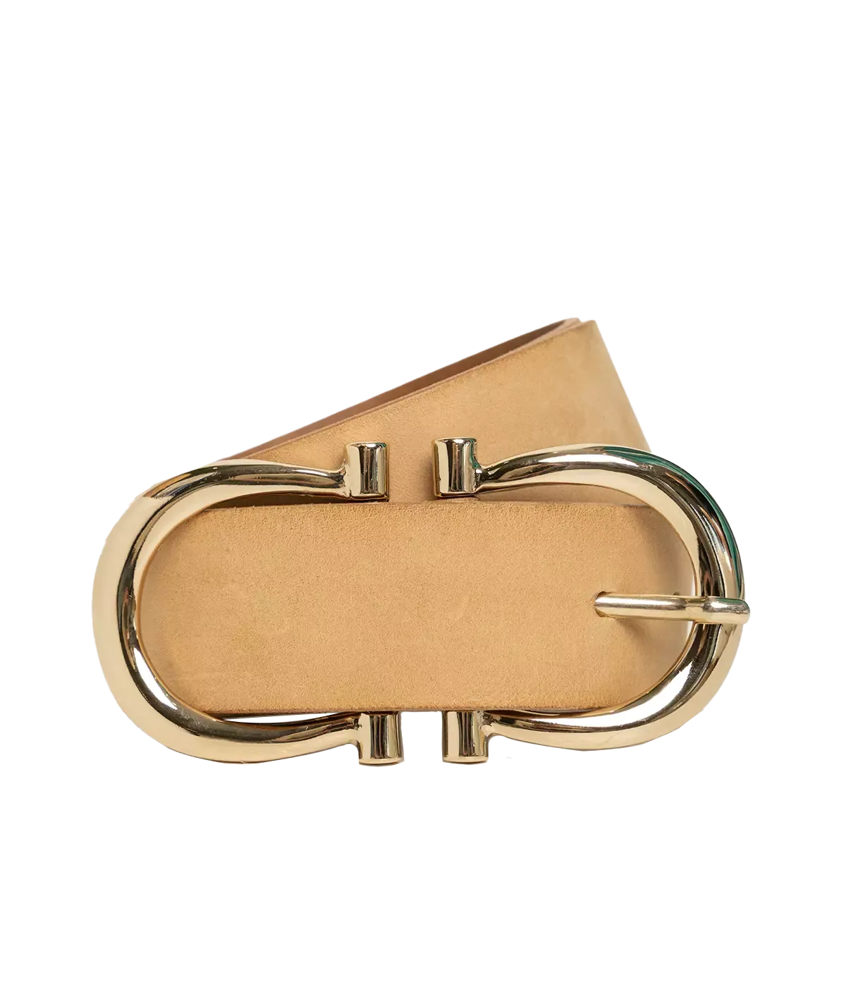 Gold Nicky Belt in Caramel
