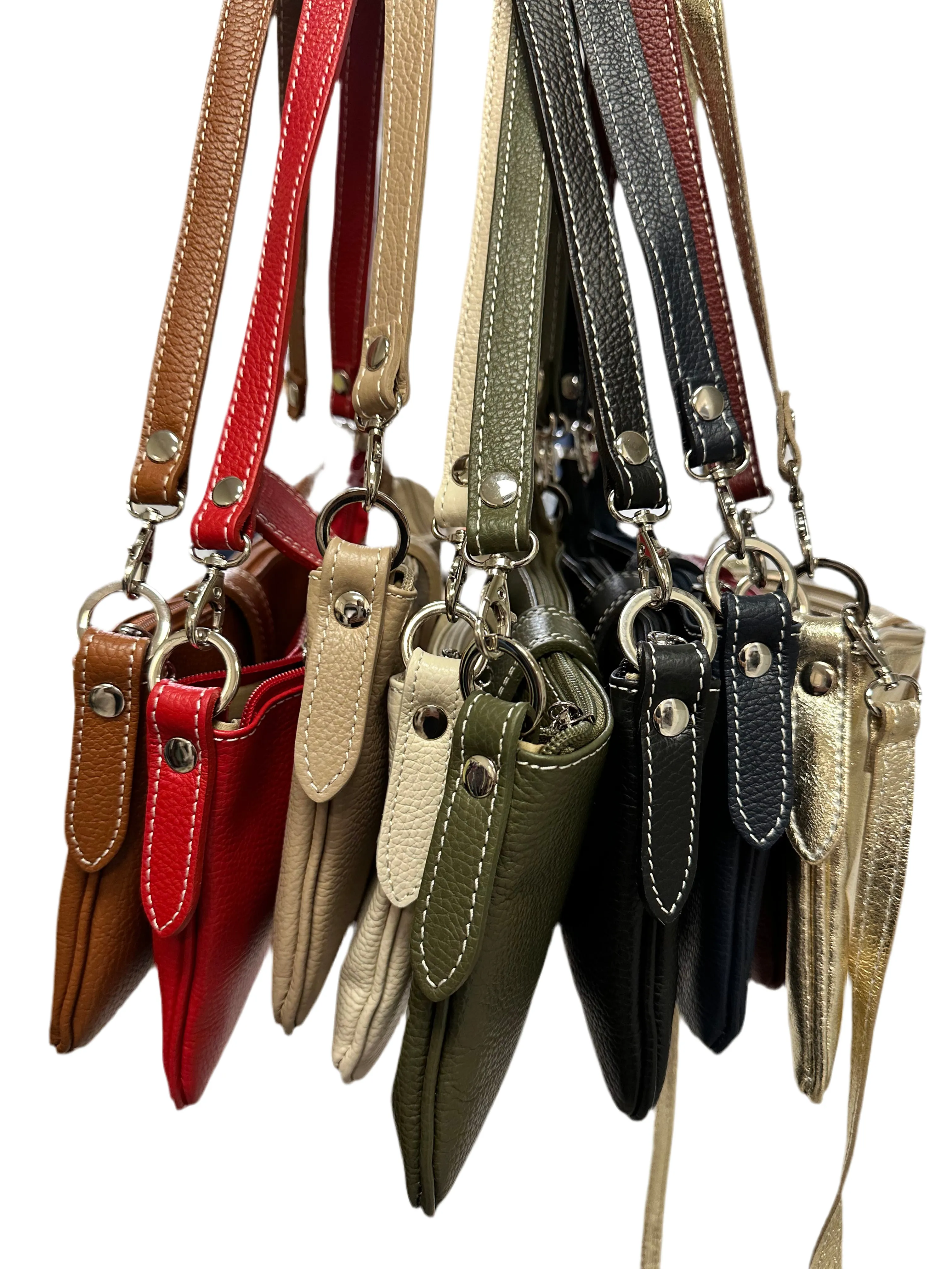 Italian Leather H Bag-Solid