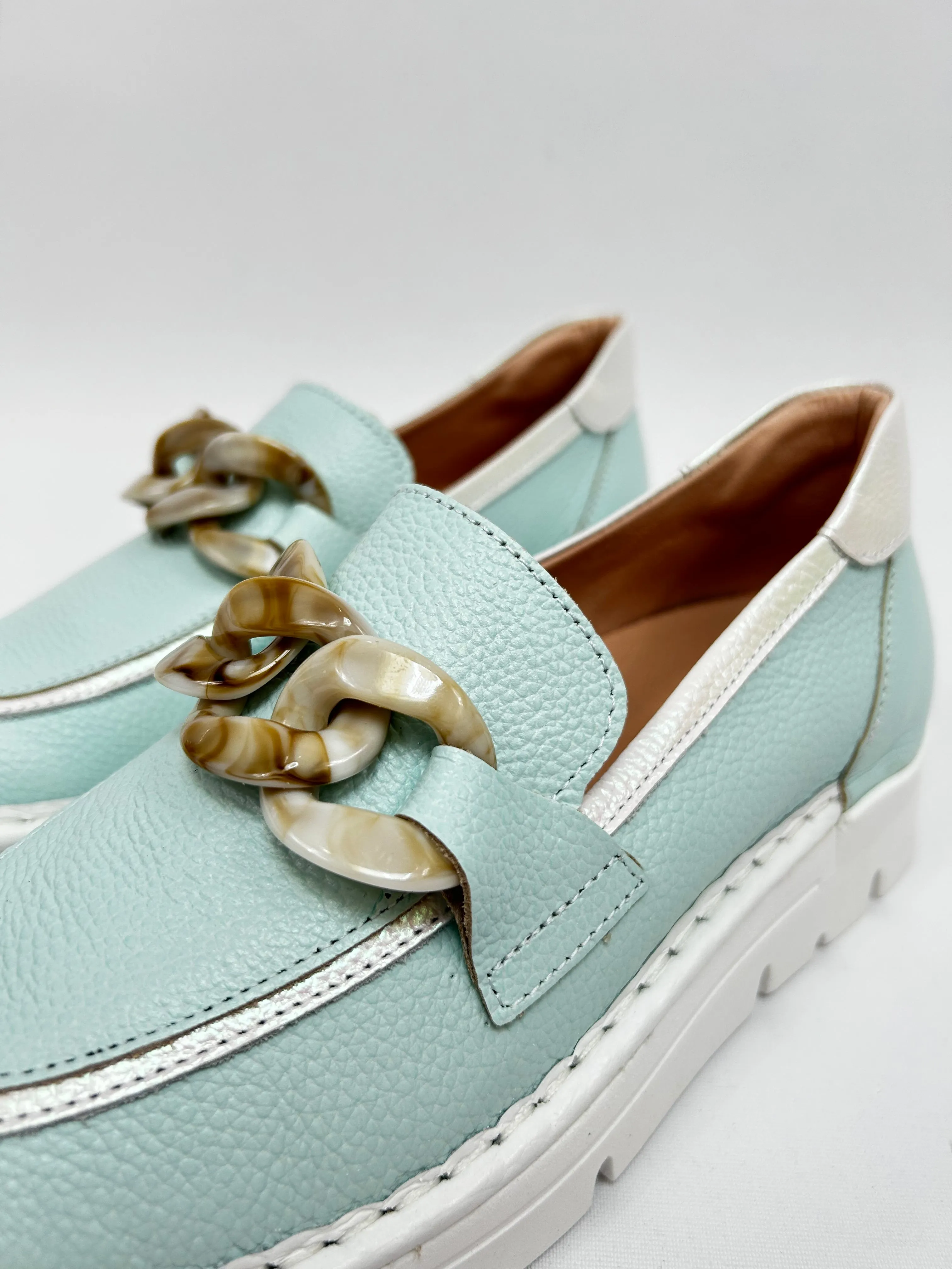 JOSE SAENZ Mint Green Loafer