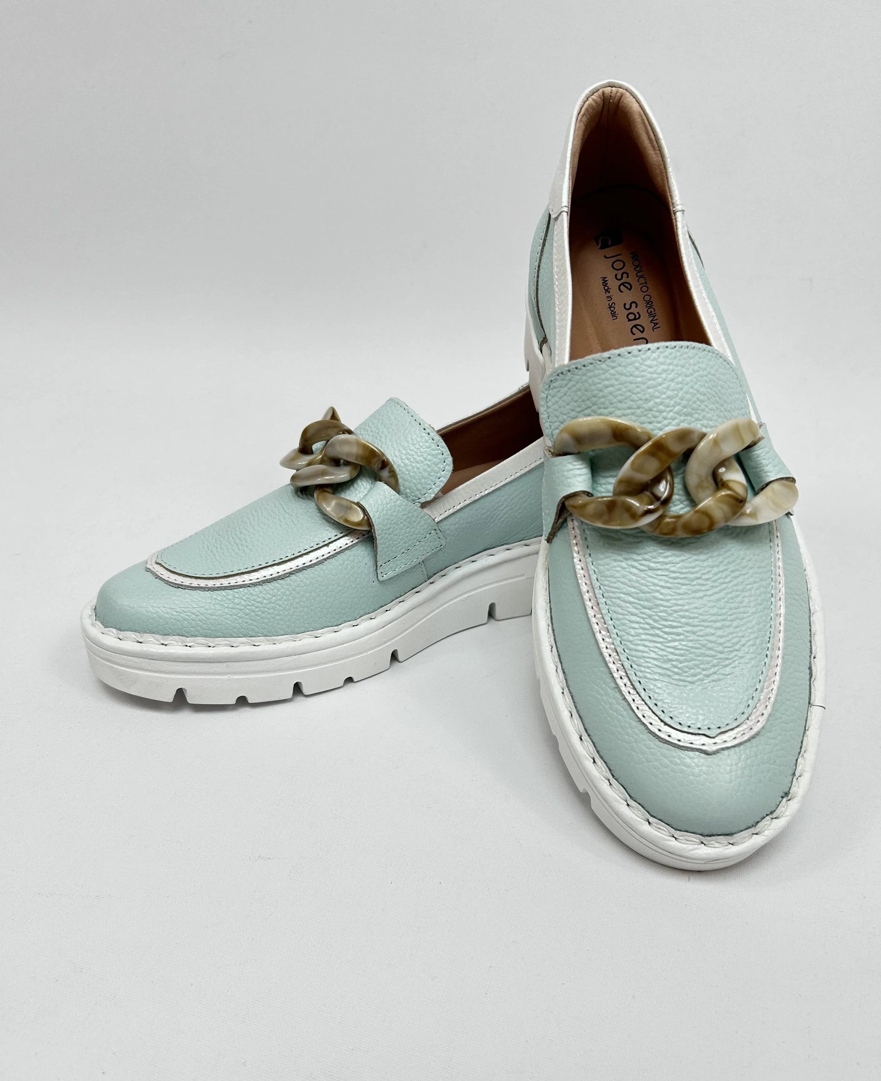 JOSE SAENZ Mint Green Loafer