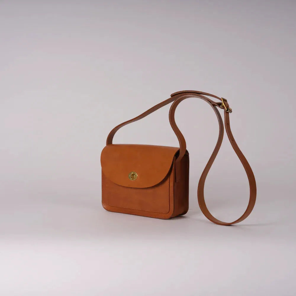Kate Sheridan Acorn Pocket Lock Bag in Tan