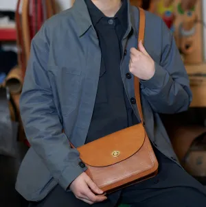 Kate Sheridan Acorn Pocket Lock Bag in Tan