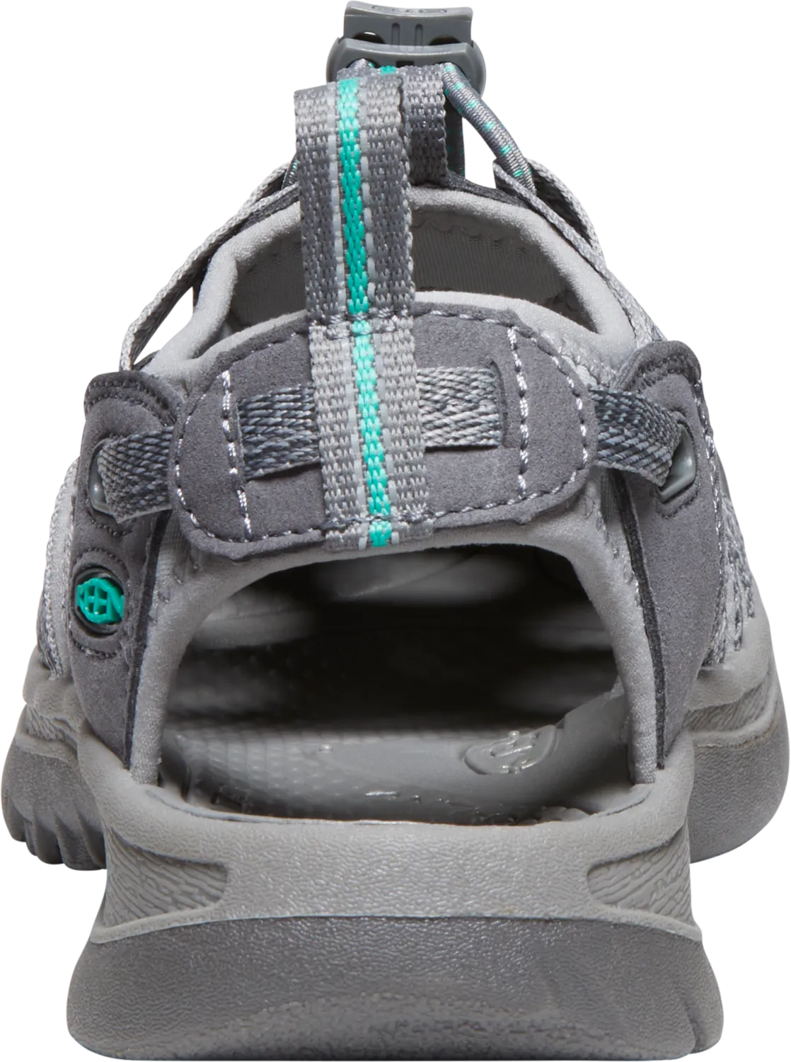 Keen Women's Whisper Closed Toe Sandals (Medium Grey/Peacock Green)