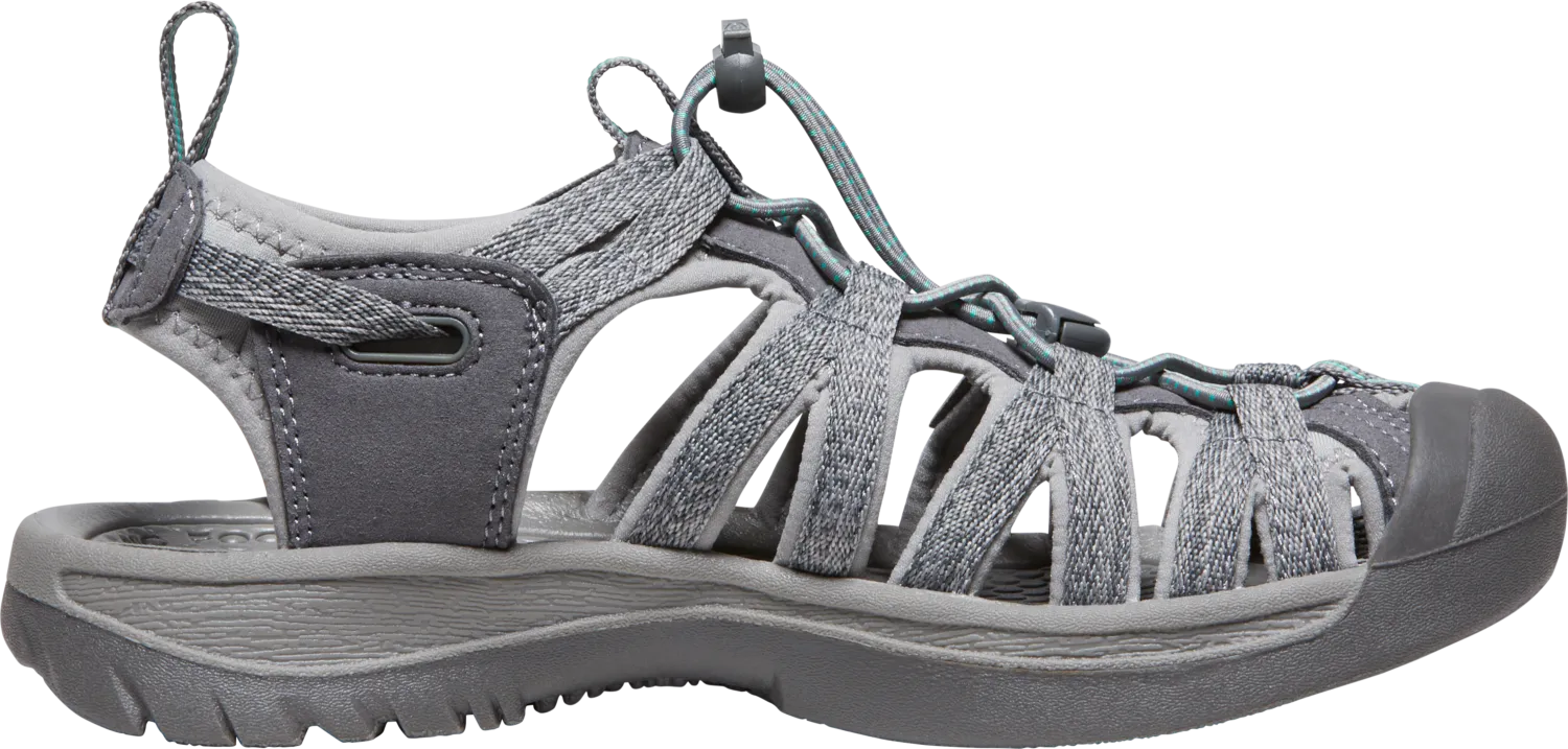 Keen Women's Whisper Closed Toe Sandals (Medium Grey/Peacock Green)