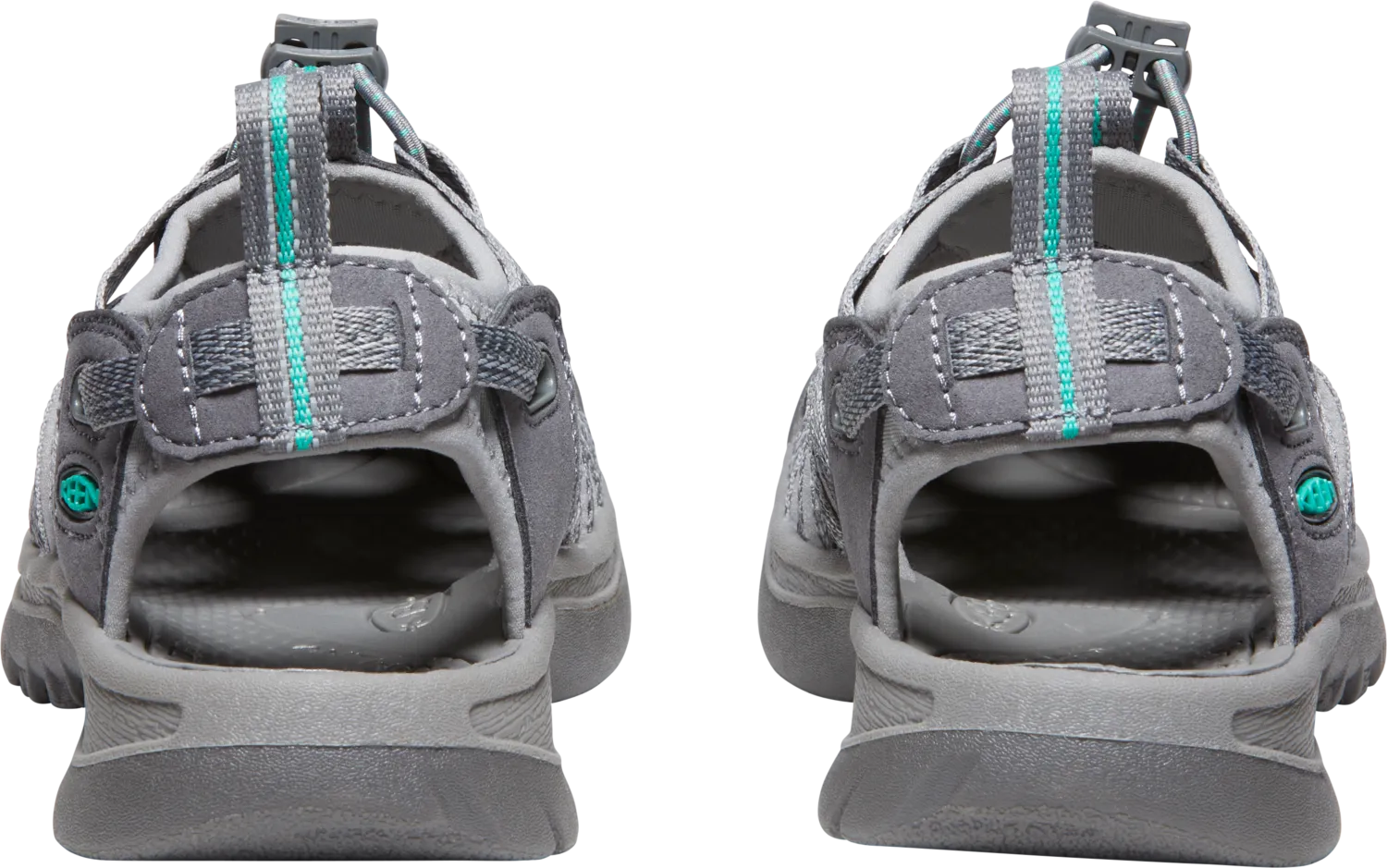 Keen Women's Whisper Closed Toe Sandals (Medium Grey/Peacock Green)