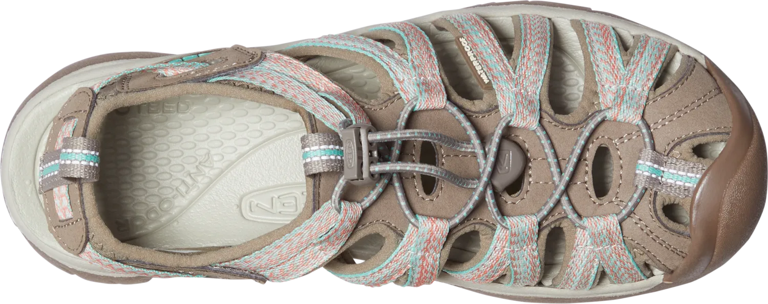 Keen Women's Whisper Closed Toe Sandals (Taupe/Coral)