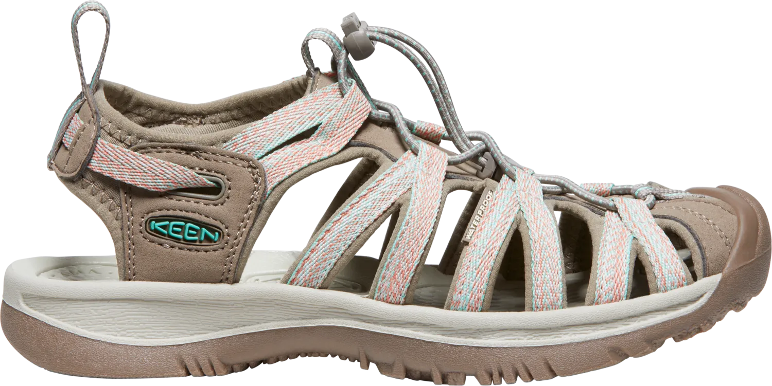 Keen Women's Whisper Closed Toe Sandals (Taupe/Coral)