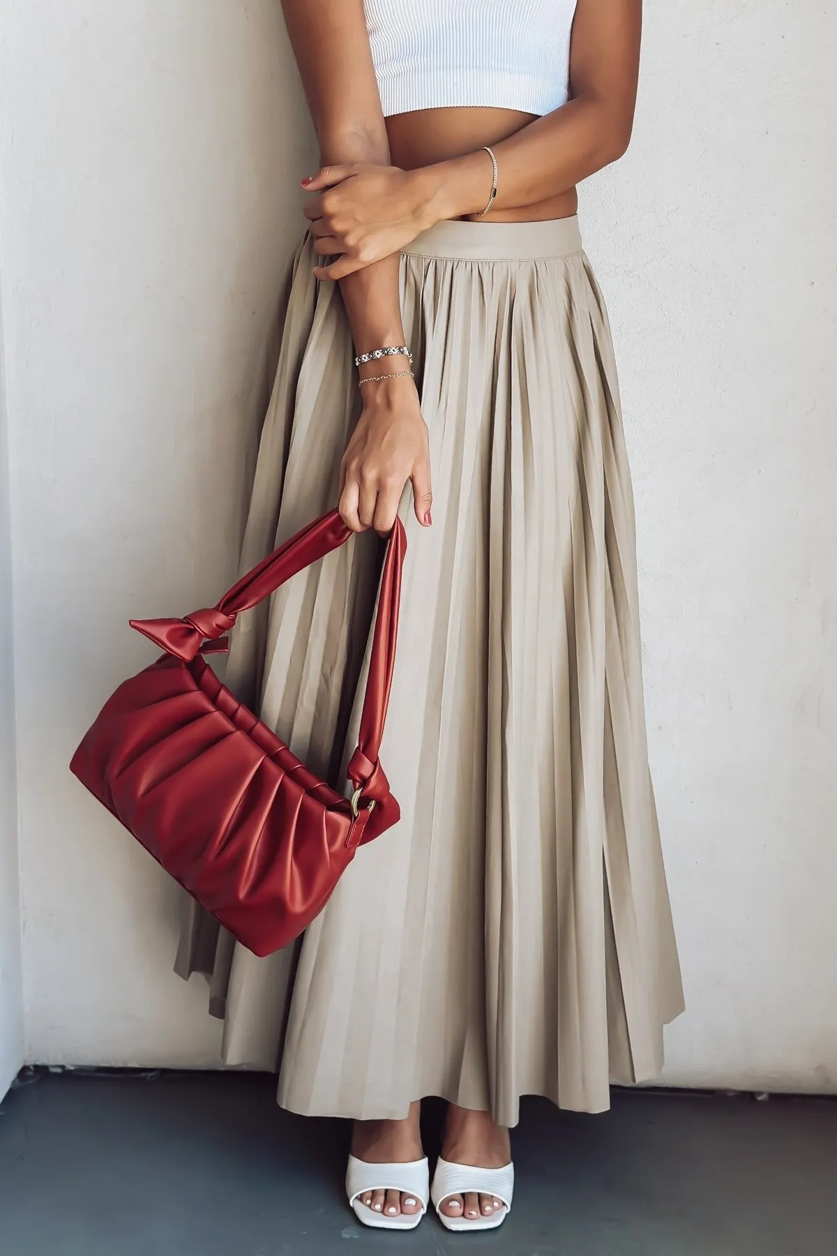 Layne Pleated Maxi Skirt