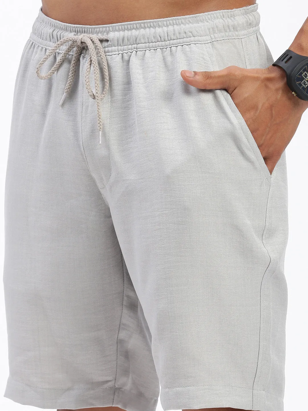 Men Solid Grey Casual Co Ords Set