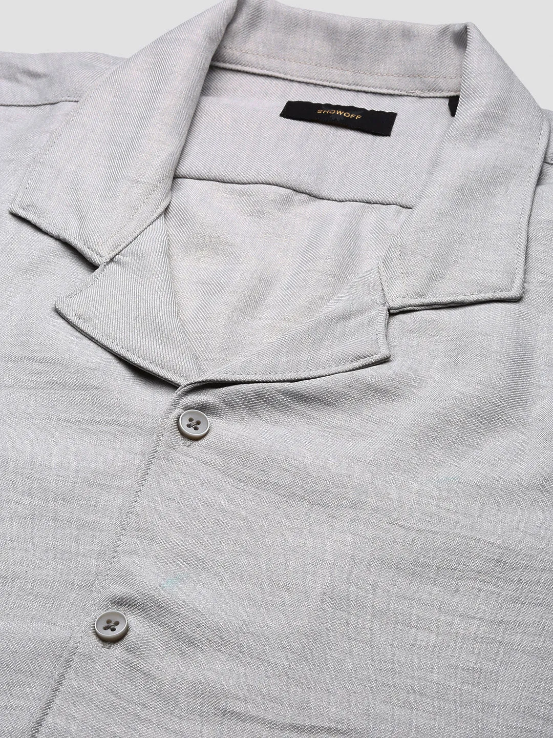 Men Solid Grey Casual Co Ords Set