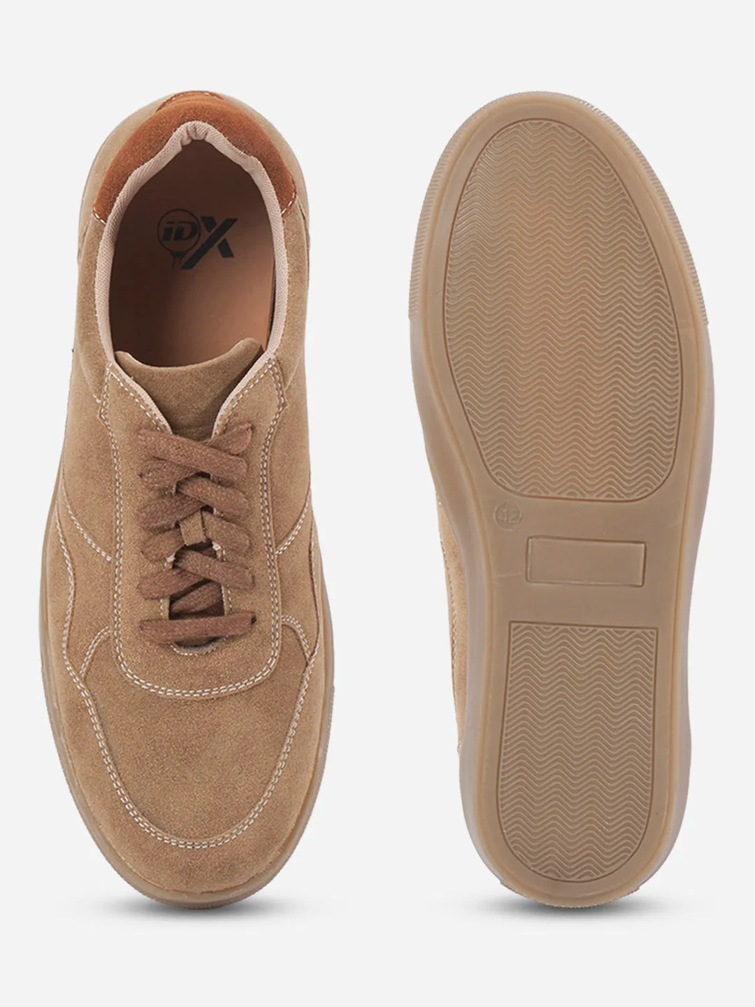 Men's Beige Suede Smart Casual Lace Up (IX2147)