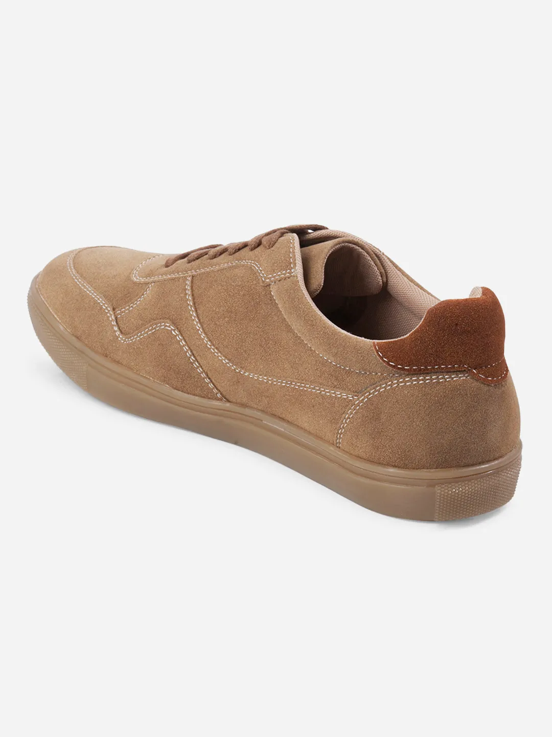 Men's Beige Suede Smart Casual Lace Up (IX2147)