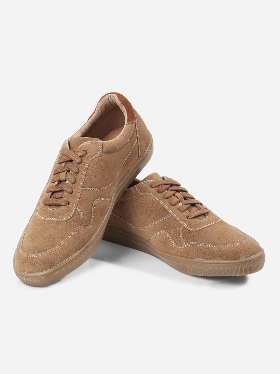 Men's Beige Suede Smart Casual Lace Up (IX2147)