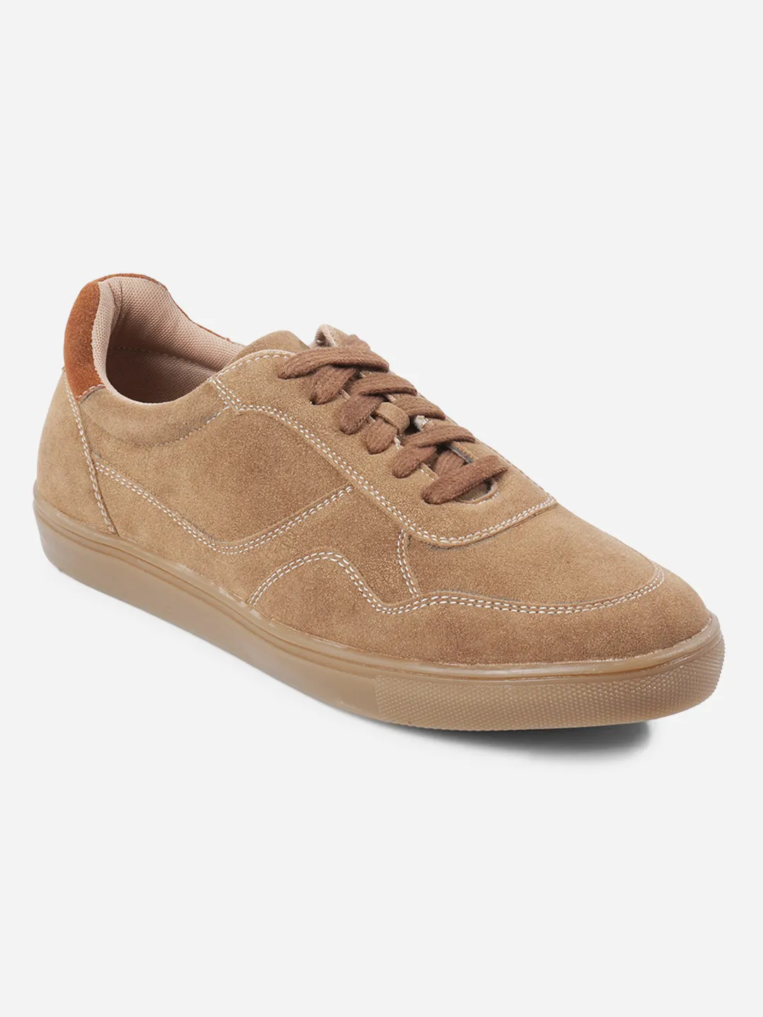Men's Beige Suede Smart Casual Lace Up (IX2147)