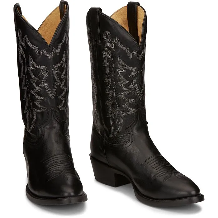 Men's Justin Hayne Black Cowhide R Toe Boot