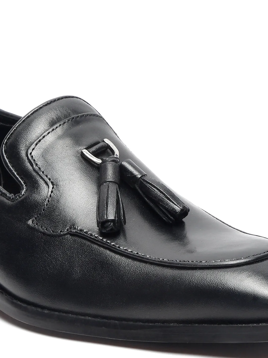 Men's Premium Italian Leather Black Moccasins
