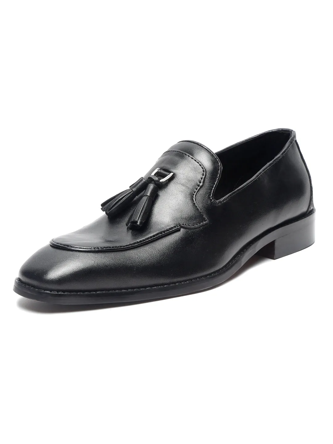 Men's Premium Italian Leather Black Moccasins