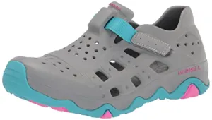 Merrell Hydro Canyon Sandal, Grey/Turquoise, 11 US Unisex Little Kid