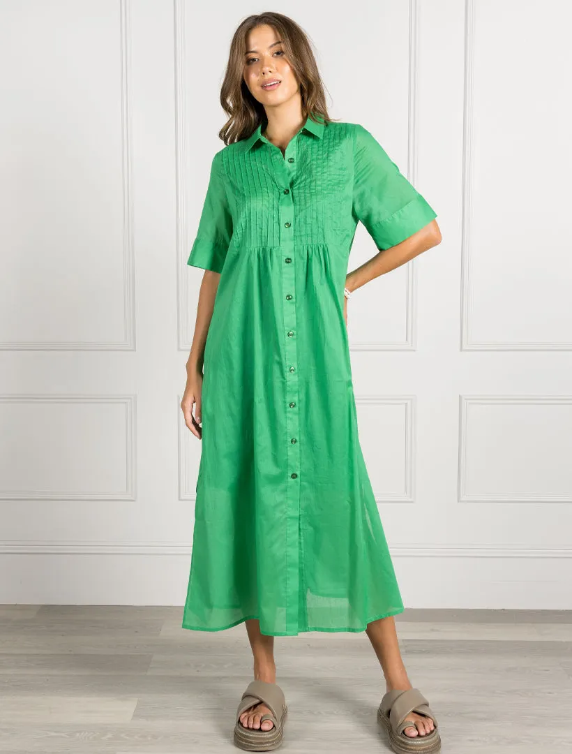 Molly Shirt Dress Green - FINAL SALE