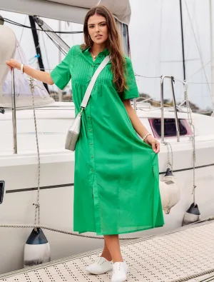Molly Shirt Dress Green - FINAL SALE