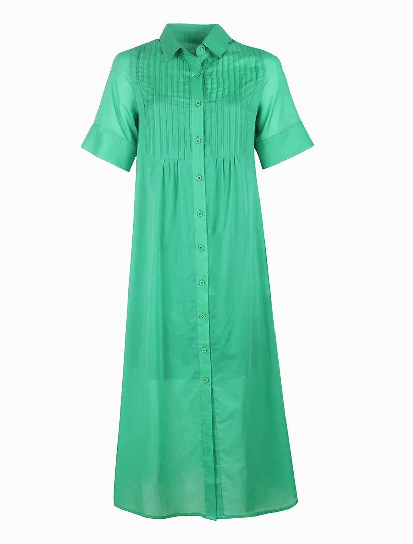 Molly Shirt Dress Green - FINAL SALE