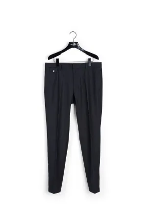 Pantalon slim laine noir effet neige