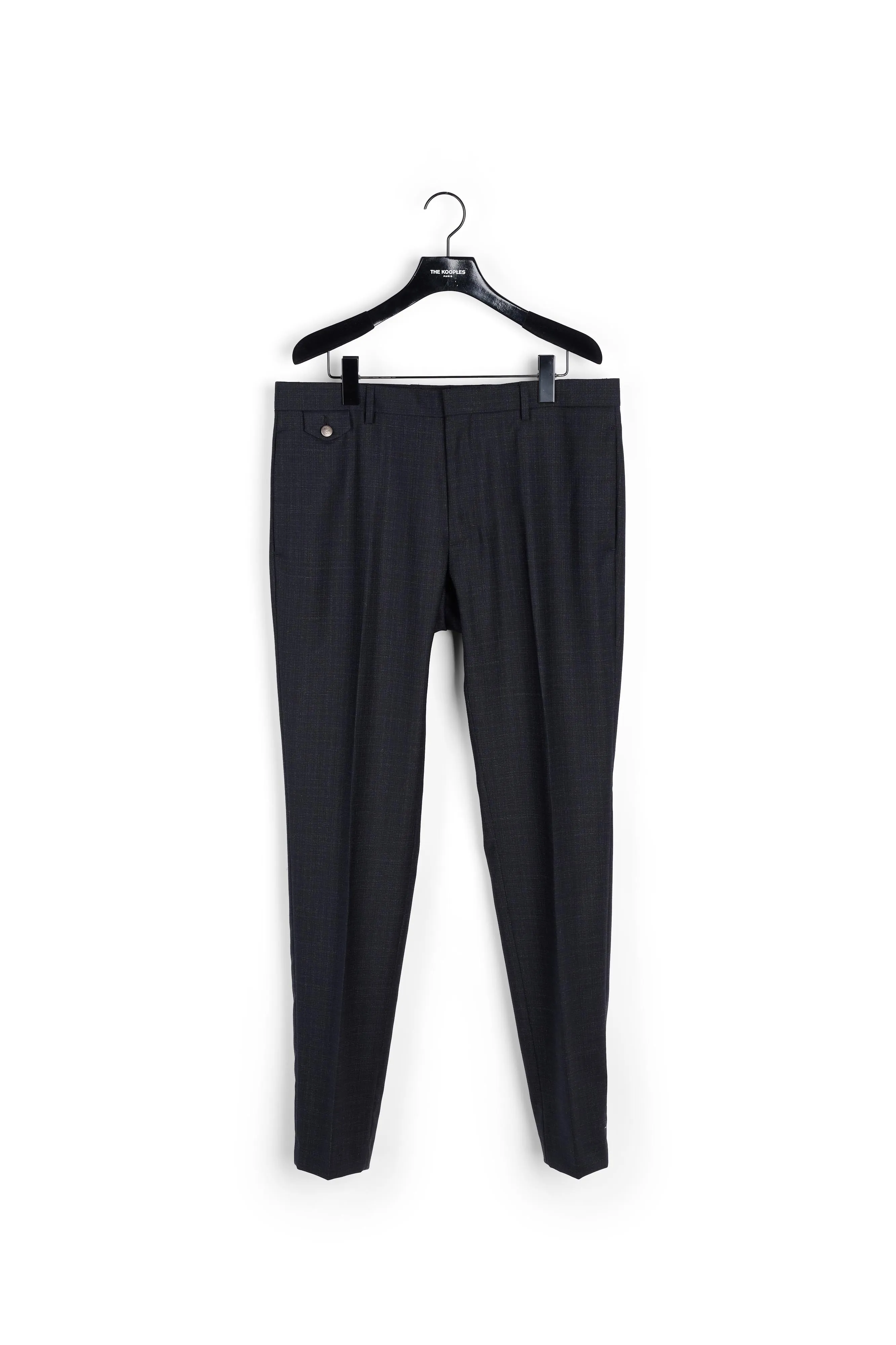 Pantalon slim laine noir effet neige