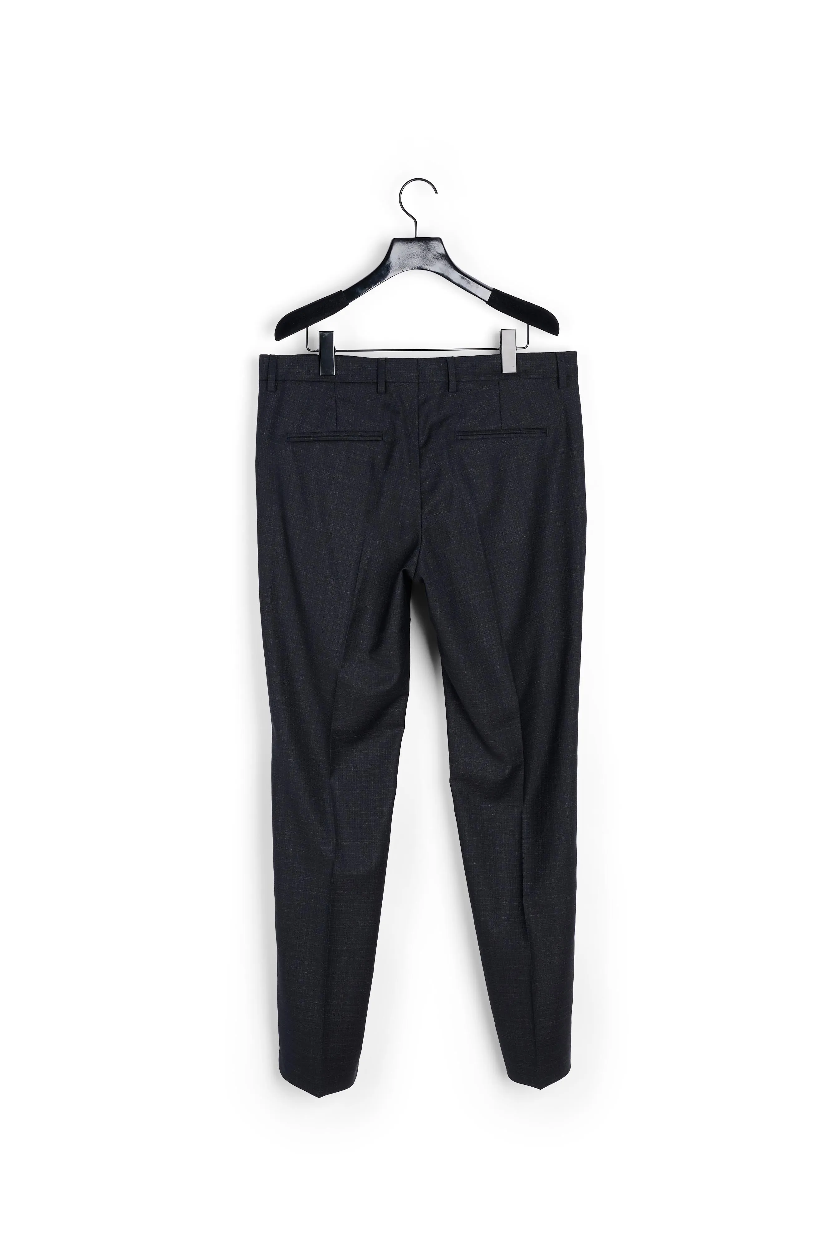 Pantalon slim laine noir effet neige